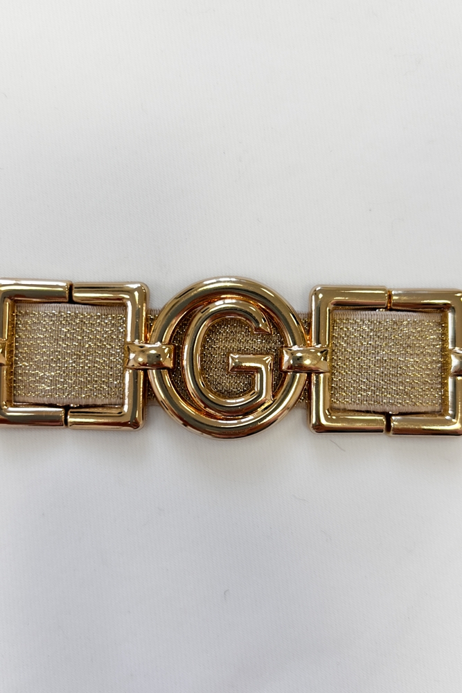 Sklep internetowy NeliNo Złoty Wąski Ozdobny Elastyczny Pasek Damski - obrazek 5