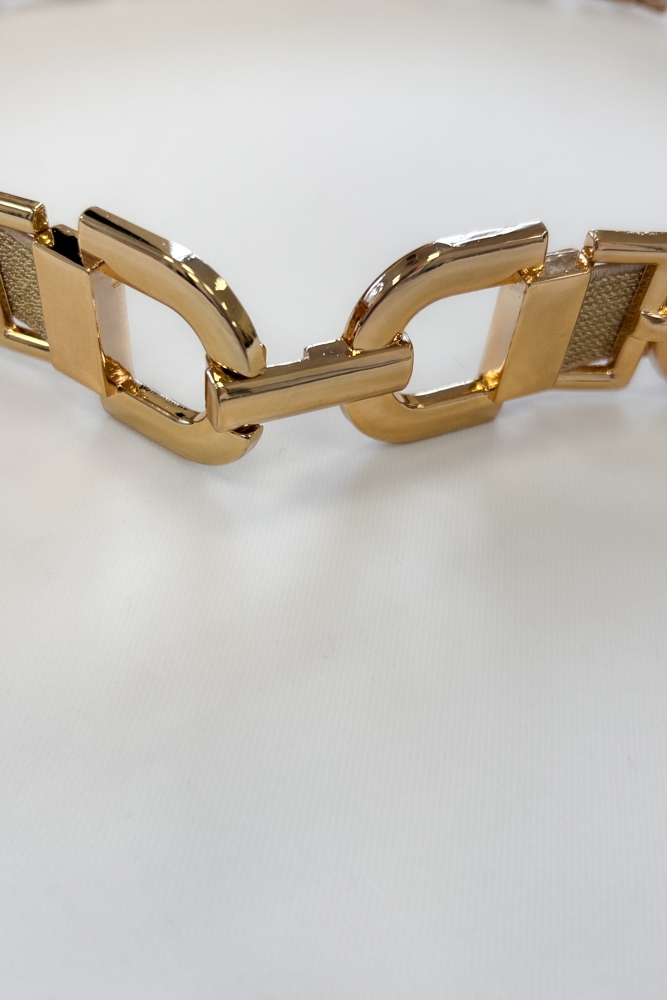 Sklep internetowy NeliNo Złoty Wąski Ozdobny Elastyczny Pasek Damski - obrazek 3