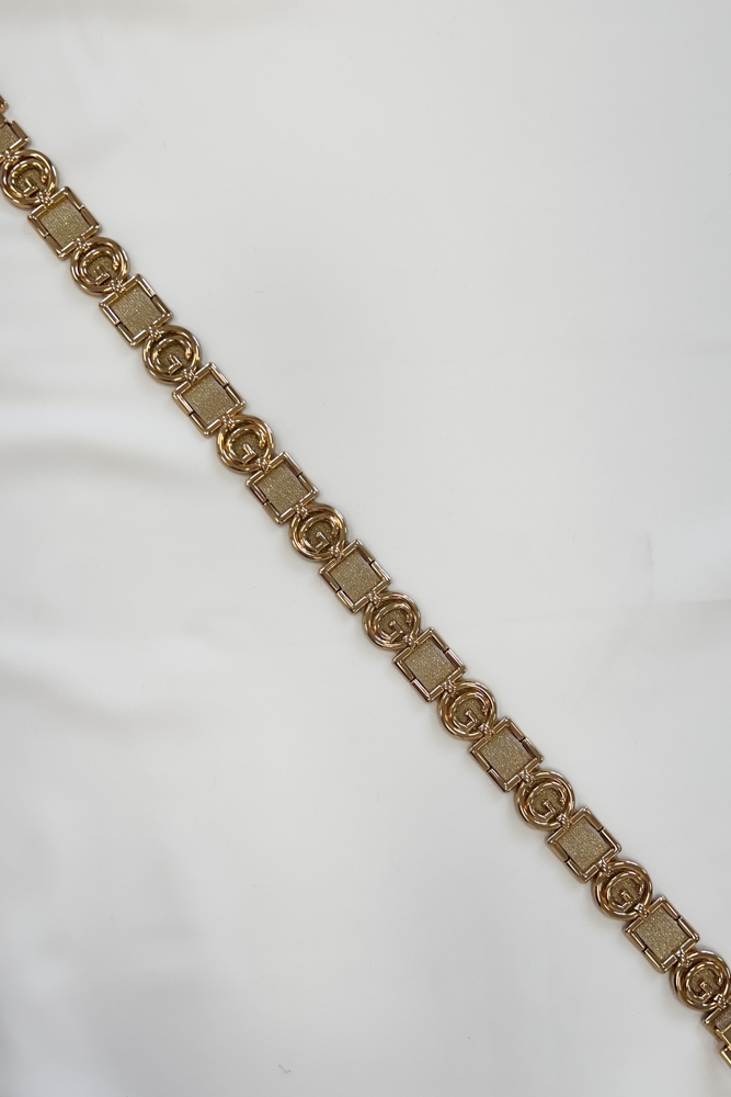 Sklep internetowy NeliNo Złoty Wąski Ozdobny Elastyczny Pasek Damski