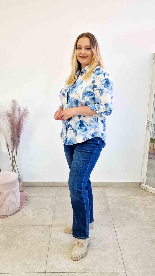 Elegancka koszula Dona Niebieska
