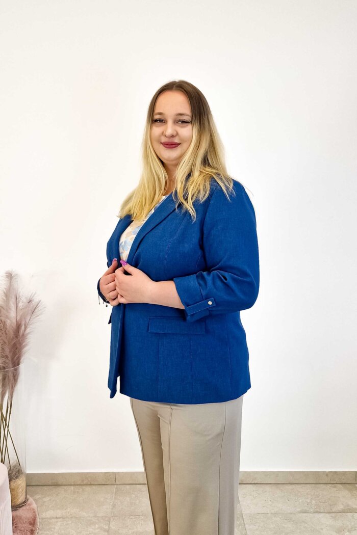Elegancka Marynarka Damska na co Dzień Chabrowa - obrazek 2