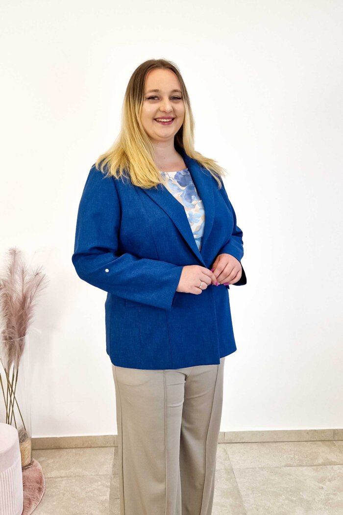 Elegancka Marynarka Damska na co Dzień Chabrowa - obrazek 4