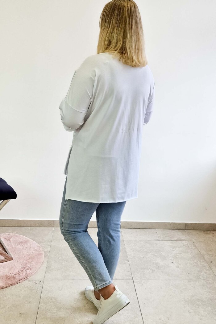 Kremowa Laserowo Cięta Koszulka z Żabą - obrazek 4