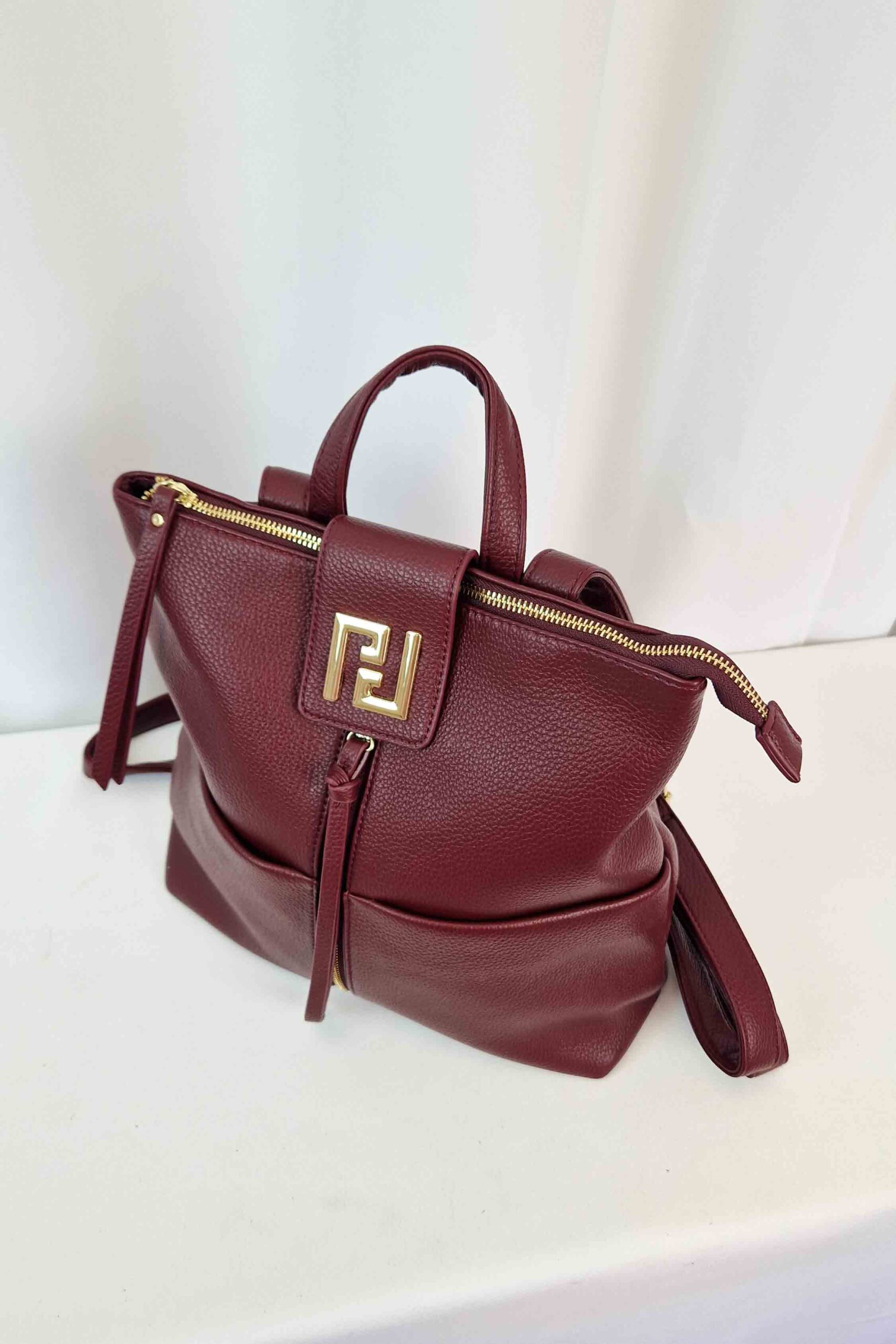 Sklep internetowy NeliNo Duży Plecak Damski z Eko Skóry Bordowy - obrazek 4