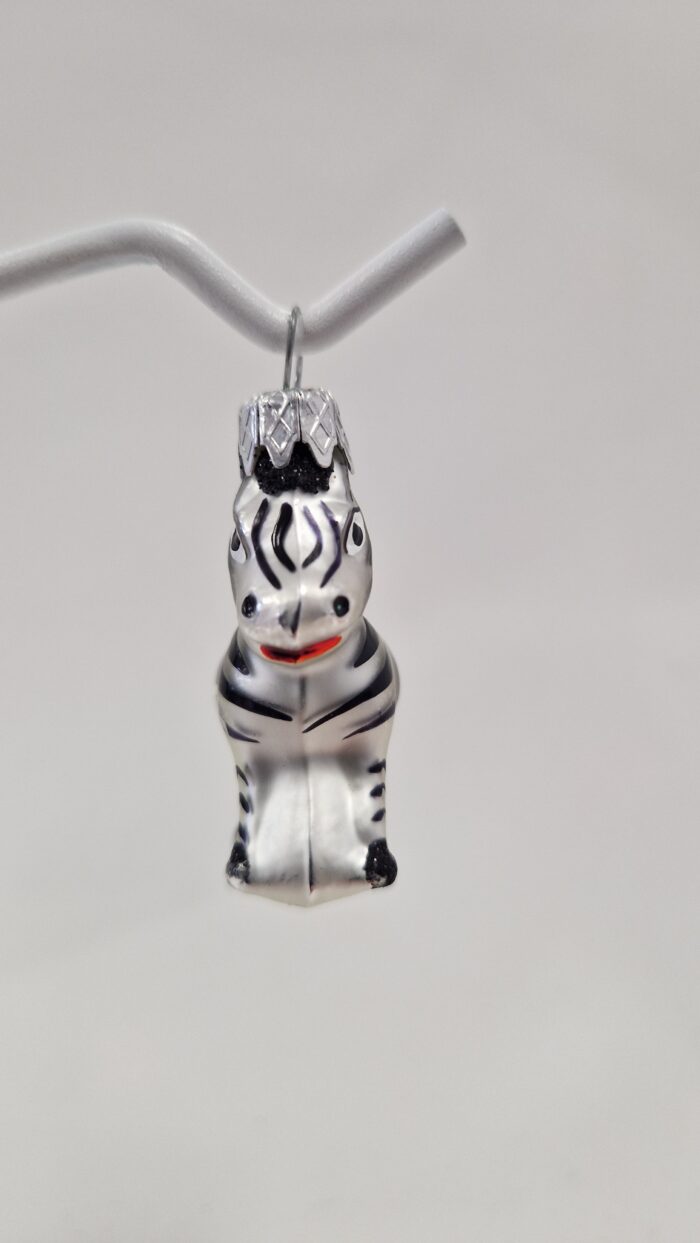 Ozdoba na Choinkę Szklana Bombka Boże Narodzenie - Zebra - obrazek 3
