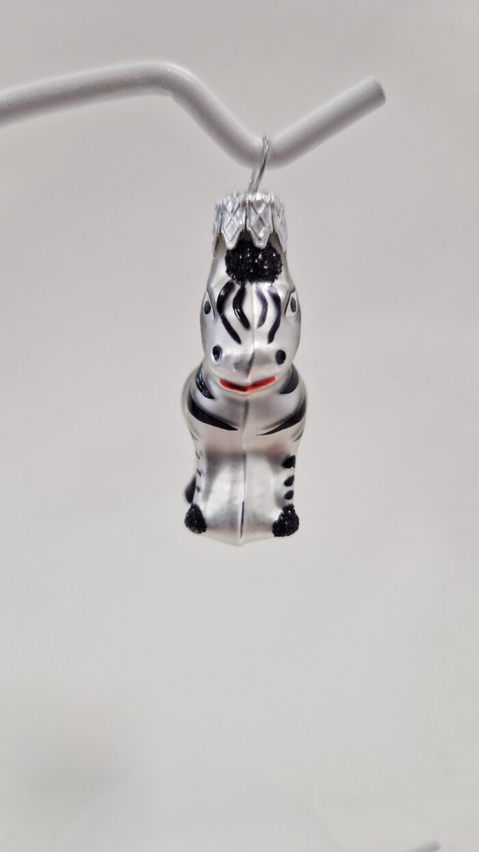 Ozdoba na Choinkę Szklana Bombka Boże Narodzenie - Zebra - obrazek 4