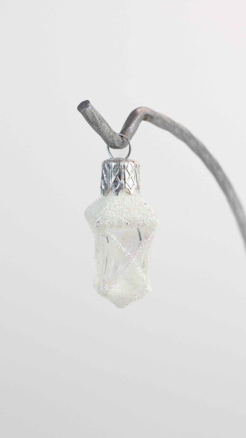 Bombka na Choinkę ze Szkła Boże Narodzenie - Lampion Biały