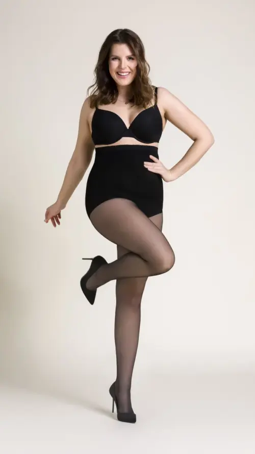 Wyszczuplające Rajstopy z Wysokim Stanem Gabriella High Shaper 20 den Czarne