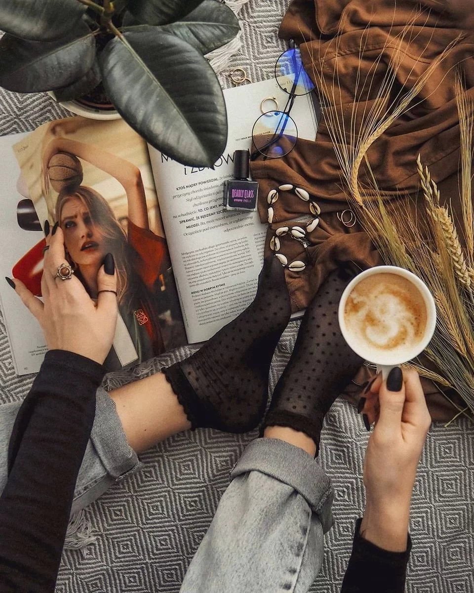 Sklep internetowy NeliNo Skarpetki Damskie w Kropki Gabriella Puntina Czarne - obrazek 3