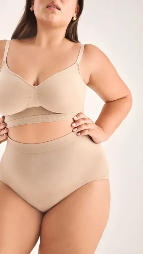 Figi Modelujące z Szeroką Gumką Gabriella Beżowe