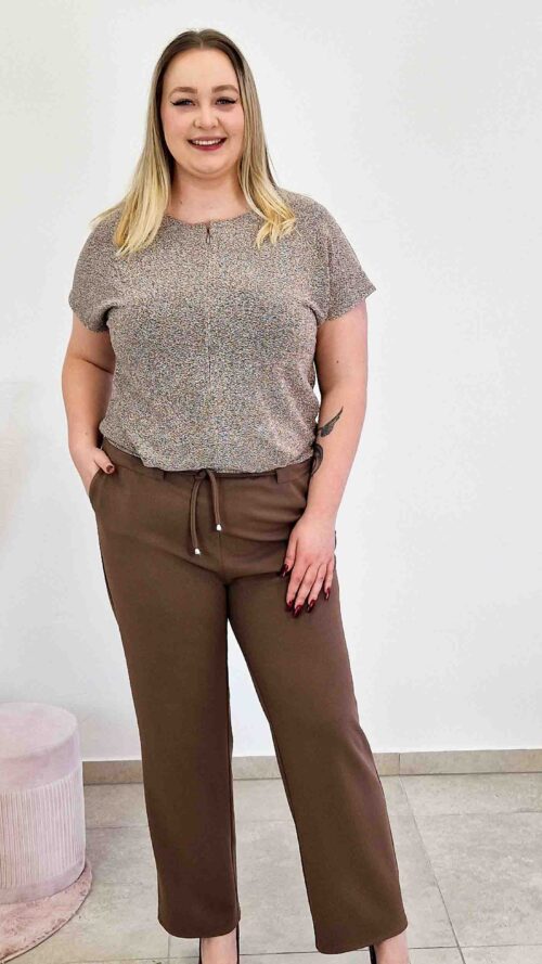 Błyszczący Elegancki Kombinezon Damski dla Mamy Fango