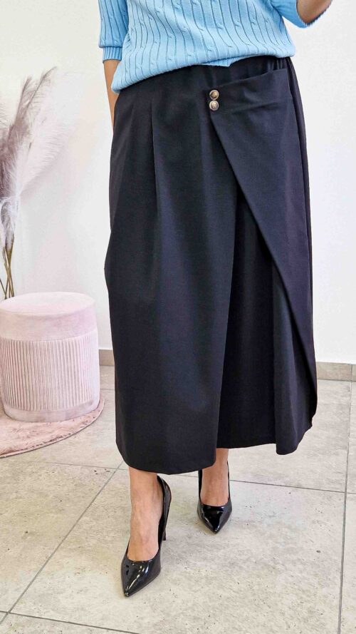 Elegancka Spódnica Maxi Podpinana Punto Czarna