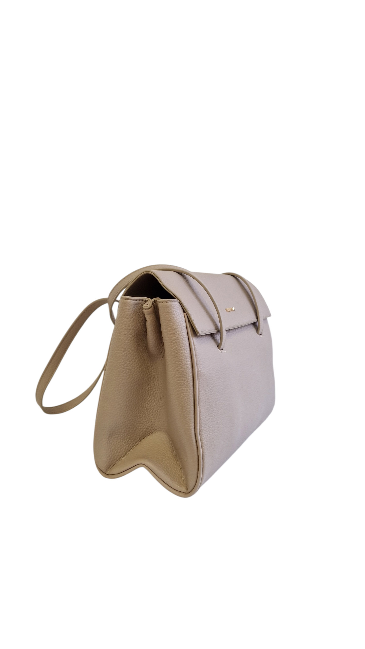 Sklep internetowy NeliNo Klasyczna Torebka na Ramię z Klapą Beżowa - obrazek 2