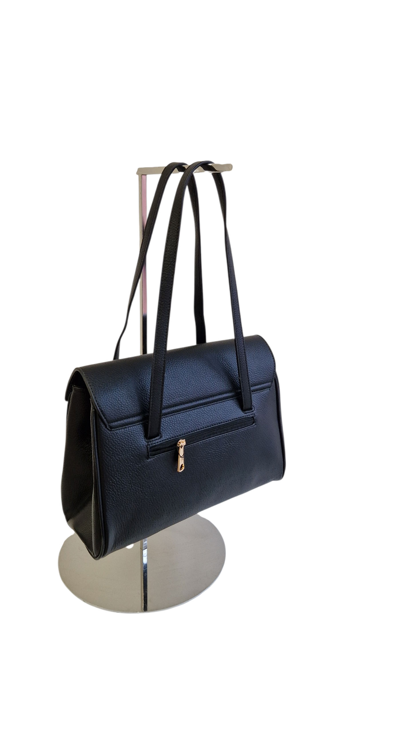 Sklep internetowy NeliNo Klasyczna Torebka na Ramię z Klapą Czarna - obrazek 3