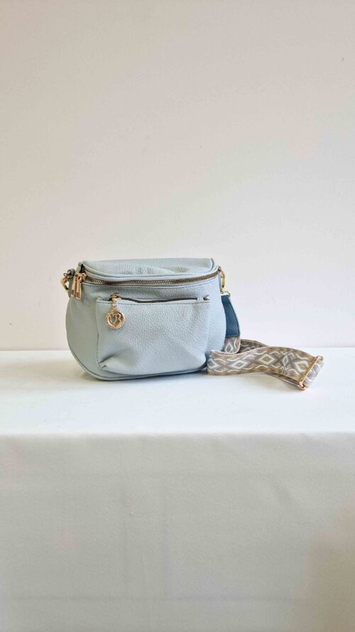 Listonoszka Damska z Szerokim Doczepianym Paskiem Niebieska