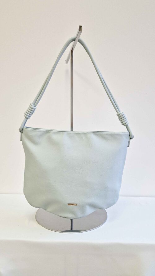 Pojemna Torebka Miejska z Ozdobnymi Wiązaniami Ciemno Błękitna