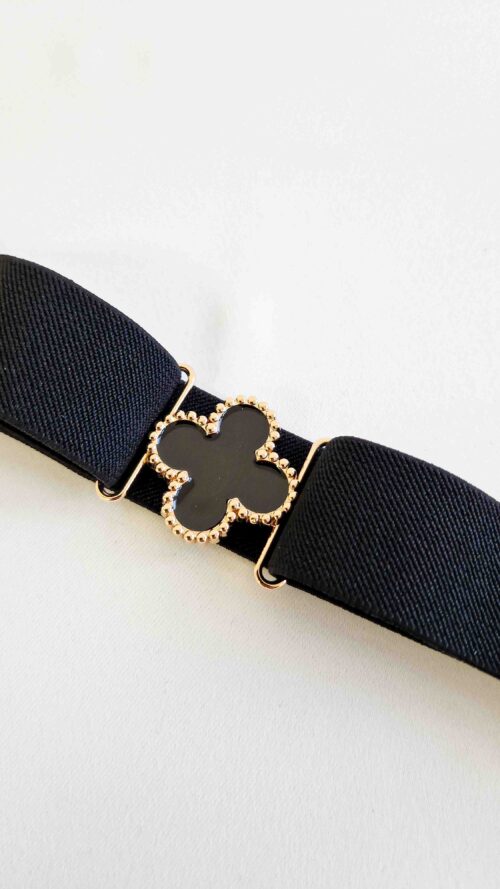 Stylowy Pasek Damski z Elegancką Klamrą Czarny