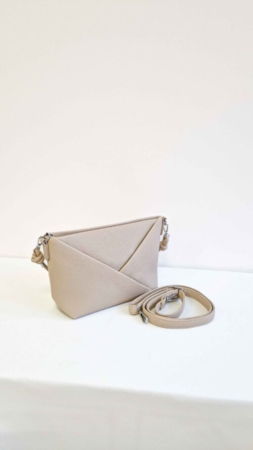 Elegancka Torebka Kopertówka Damska na co Dzień Beżowa