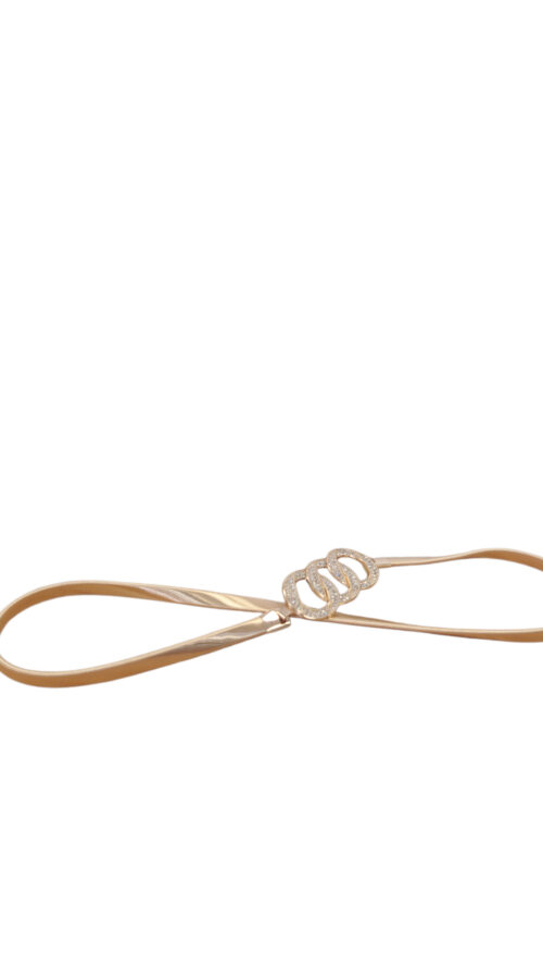 Cienki Pasek Damski Elastyczny Żmijka Złoty z Kółkami