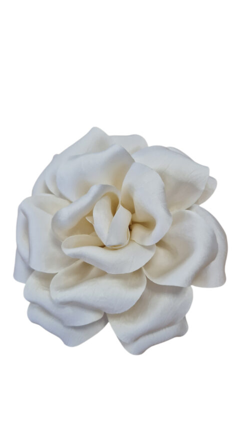 Śmietankowa Broszka Róża z Materiału