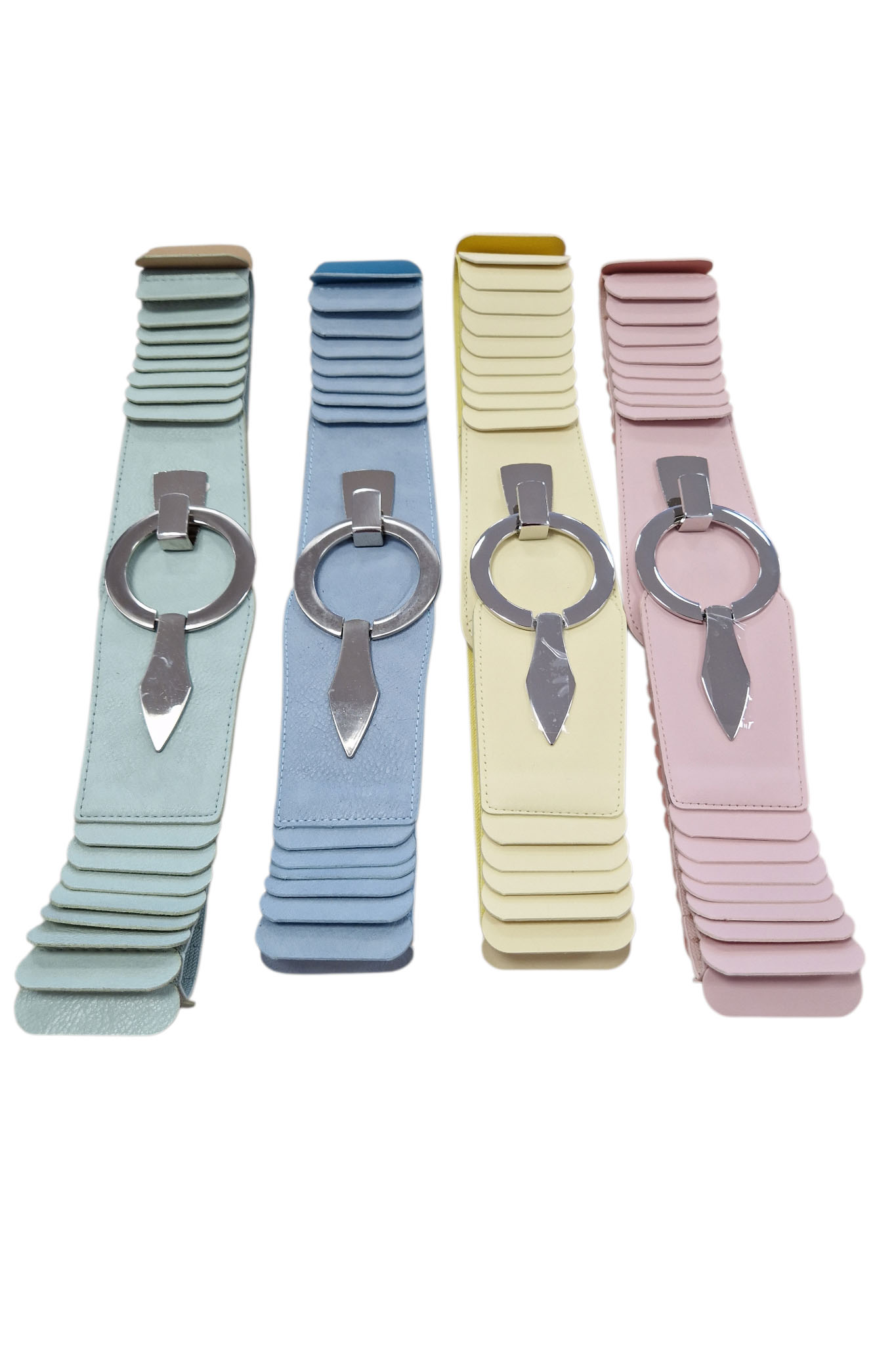 Sklep internetowy NeliNo Elegancki Pasek Damski Elastyczny ze Srebrnym Zdobieniem Niebieski - obrazek 2