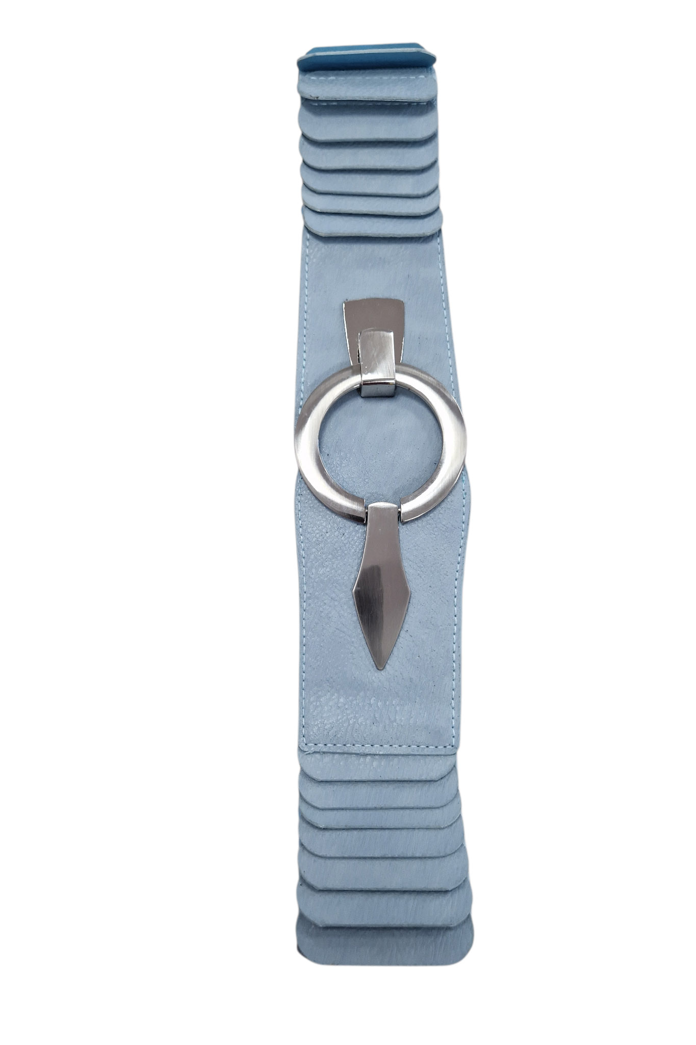 Sklep internetowy NeliNo Elegancki Pasek Damski Elastyczny ze Srebrnym Zdobieniem Niebieski