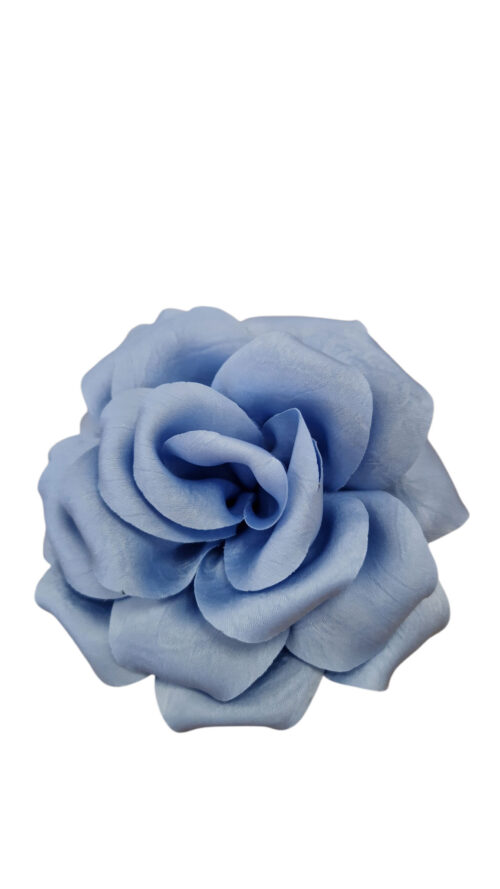 Błękitna Broszka Róża z Materiału